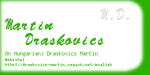 martin draskovics business card